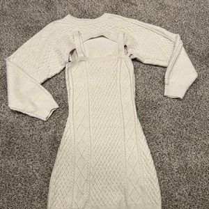 H&M knit sweater dress two piece size small nwot